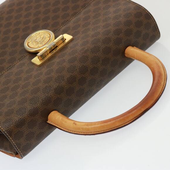 CELINE Macadam Canvas Hand Bag Pvc Brown - Picture 6 of 13